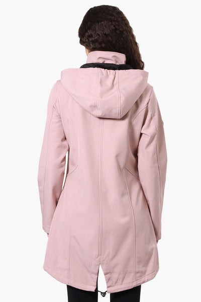 Canada Weather Gear Hooded Soft Shell Lightweight Jacket - Pink - Womens Lightweight Jackets - Canada Weather Gear