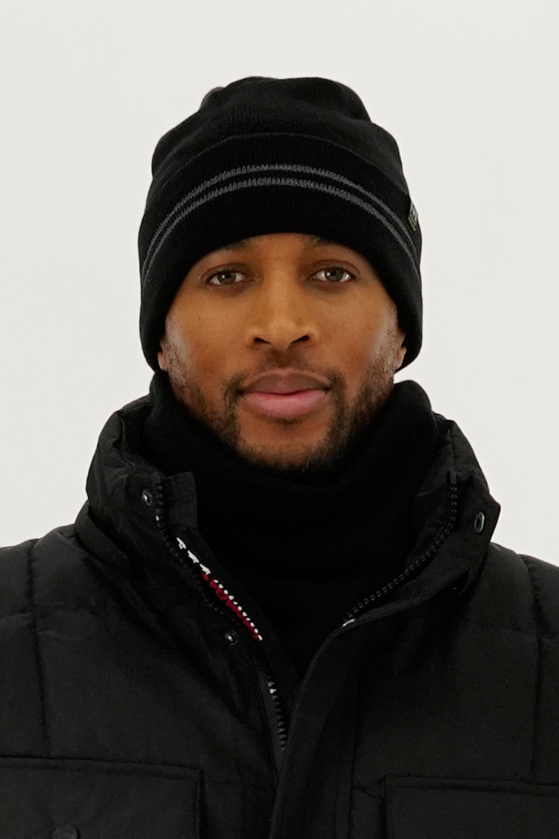 Canada Work Gear Two Piece Set Gaiter and Hat - Black - Mens Hats - Canada Weather Gear