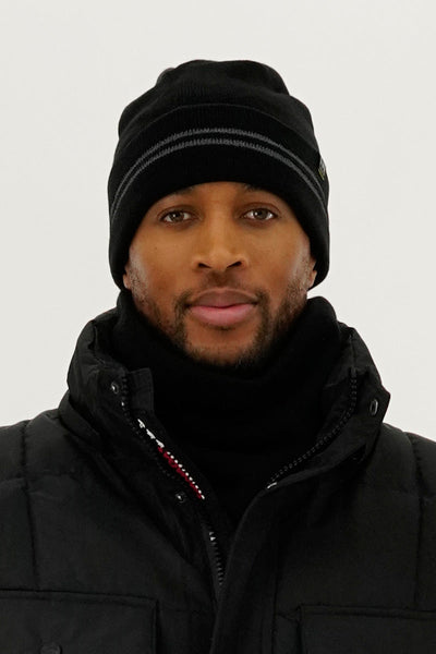 Canada Work Gear Two Piece Set Gaiter and Hat - Black - Mens Hats - Canada Weather Gear