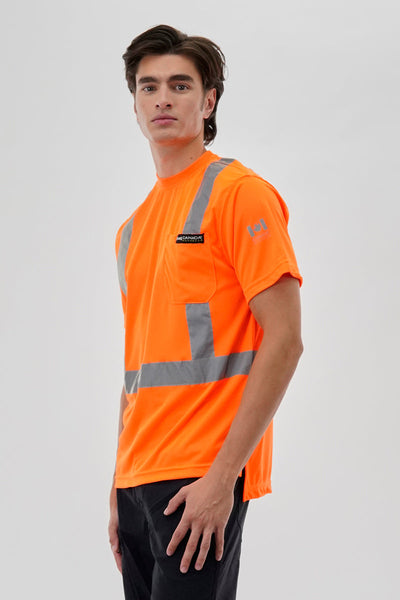 Canada Work Gear Hi-Vis Short Sleeve Tee - Orange - Mens Tees & Tank Tops - Canada Weather Gear