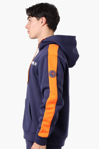 Essentials Super Triple Goose Sleeve Stripe Zip Up Hoodie - Navy - Mens Hoodies & Sweatshirts - Canada Weather Gear