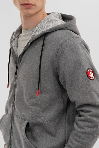 Canada Weather Gear Fleece Lined Zip Up Hoodie - Grey