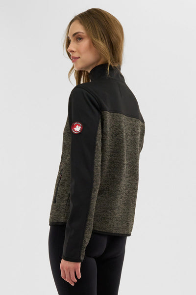 Canada Weather Gear Zip Up Knit Lightweight Jacket - Olive - Womens Lightweight Jackets - Canada Weather Gear
