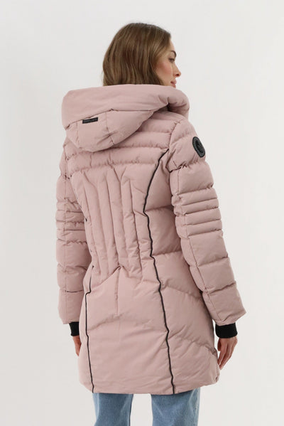 Canada Weather Gear Quilted Hooded Parka Jacket - Blush - Womens Parka Jackets - Canada Weather Gear