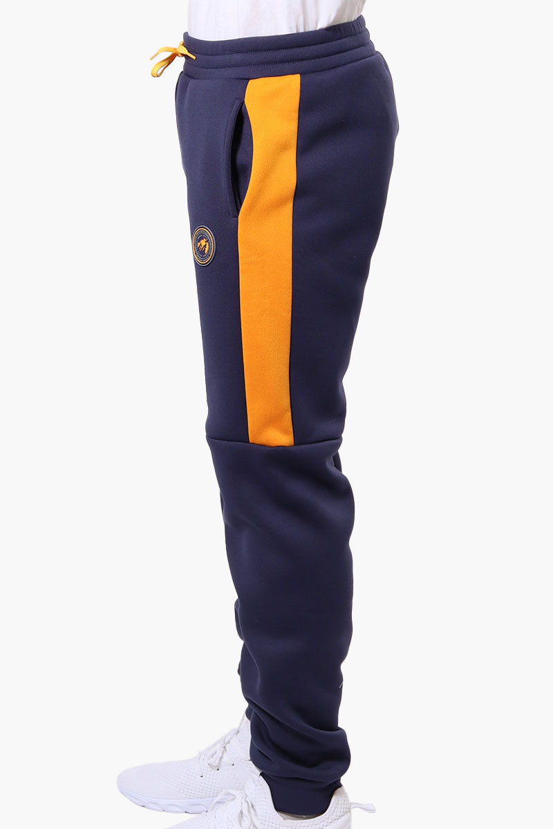 Essentials Super Triple Goose Side Stripe Tie Waist Joggers - Navy - Mens Joggers & Sweatpants - Canada Weather Gear