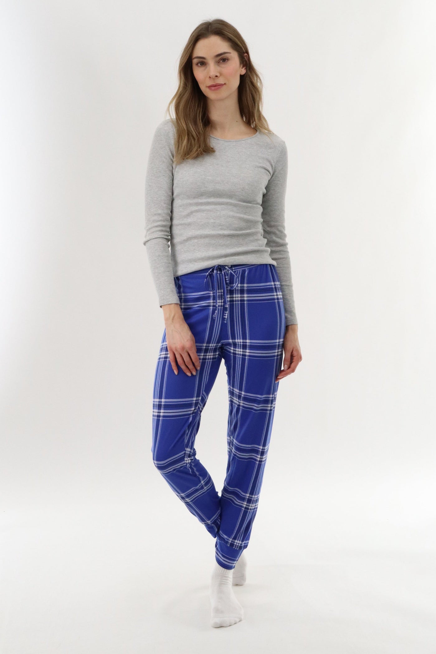 Canada Weather Gear Jogger Pajama Pants - Blue - Womens Pajamas - Canada Weather Gear