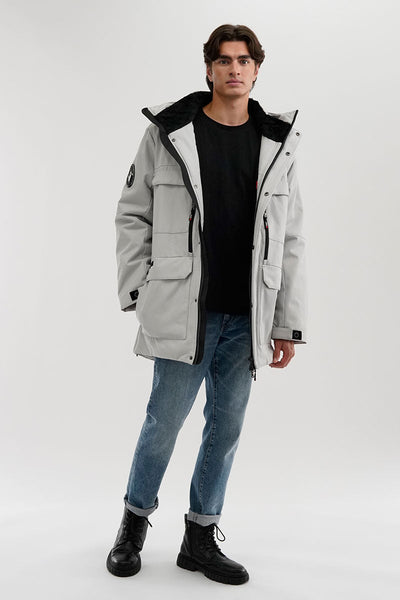 Canada Weather Gear Faux Fur Lined Hood Parka Jacket - Stone