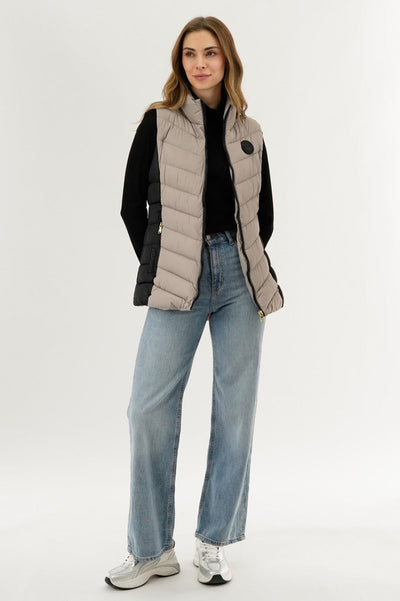 Canada Weather Gear Chevron Quilted Vest - Taupe