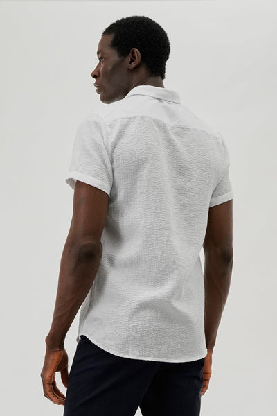 Canada Weather Gear Vintage Textured Button Up Casual Shirt - White - Mens Casual Shirts - International Clothiers