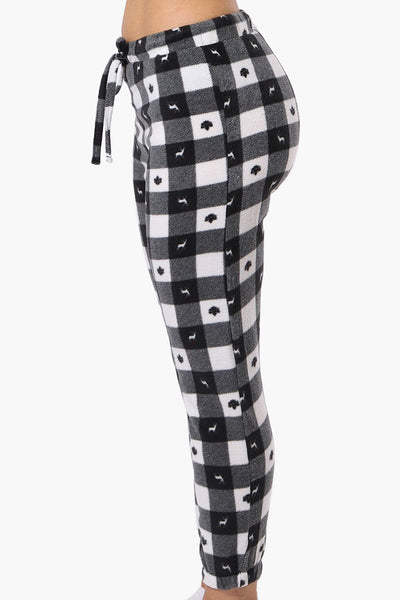 Canada Weather Gear Plaid Fleece Pajama Bottoms - Black - Womens Pajamas - Canada Weather Gear