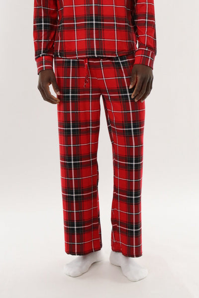 Canada Weather Gear Long Printed Pajama Pants - Red - Mens Pajamas - Canada Weather Gear