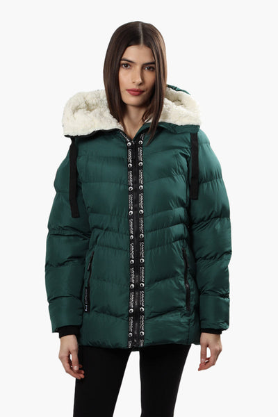 Canada Weather Gear Sherpa Lined Bomber Jacket - Green - Womens Bomber Jackets - Canada Weather Gear
