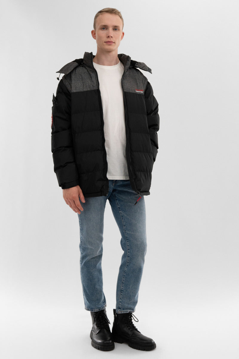 Canada Weather Gear Removable Sleeve Bomber Jacket - Black
