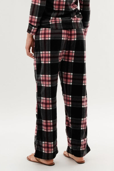 Canada Weather Gear Plaid Wide Leg Pajama Pants - Black - Womens Pajamas - Canada Weather Gear