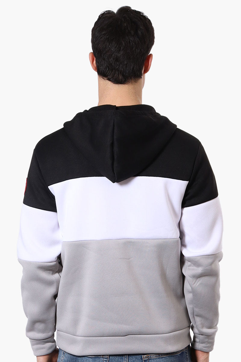 Canada Weather Gear 1/2 Zip Colour Block Hoodie - Black - Mens Hoodies & Sweatshirts - Canada Weather Gear