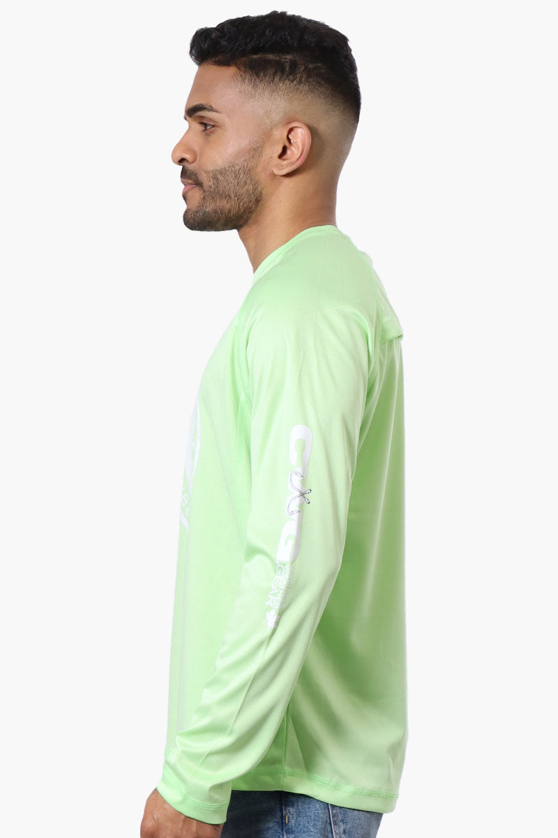 Canada Weather Gear Athletic Chest Logo Long Sleeve Top - Green - Mens Long Sleeve Tops - Canada Weather Gear