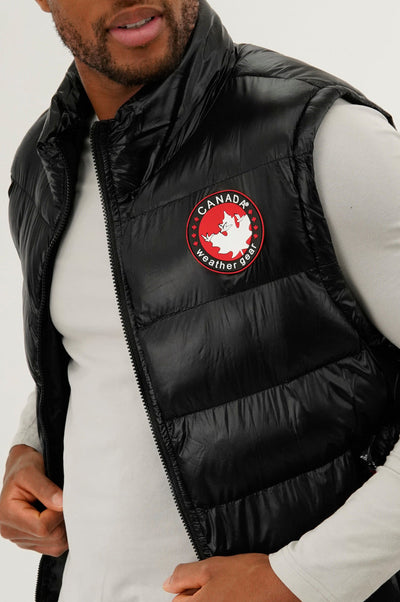 Canada Weather Gear Basic Puffer Vest - Black - Mens Vests - Canada Weather Gear