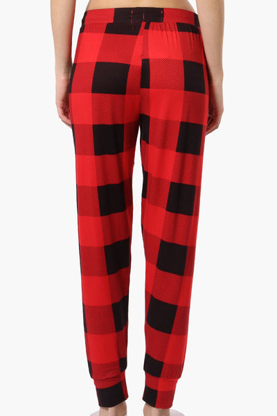 Canada Weather Gear Plaid Tie Waist Pajama Bottoms - Red - Womens Pajamas - Canada Weather Gear