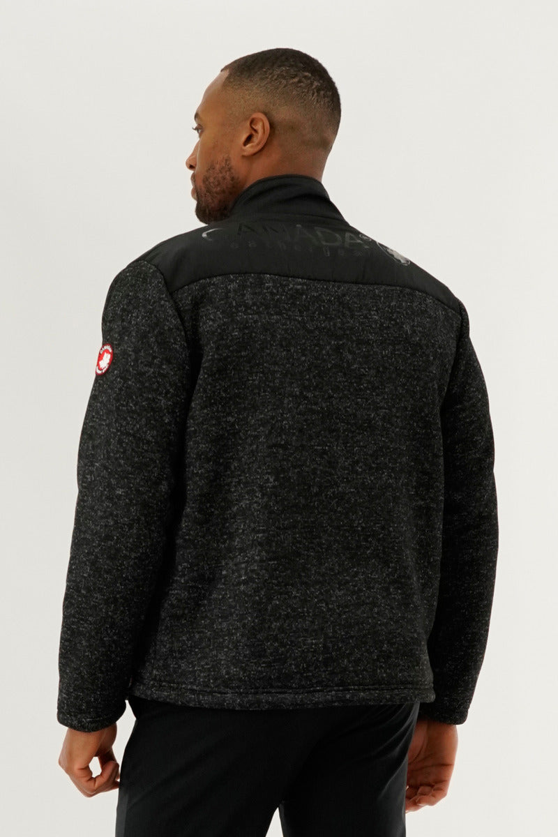 Canada Weather Gear Sherpa Lined Fleece Lightweight Jacket - Black - Mens Lightweight Jackets - Canada Weather Gear