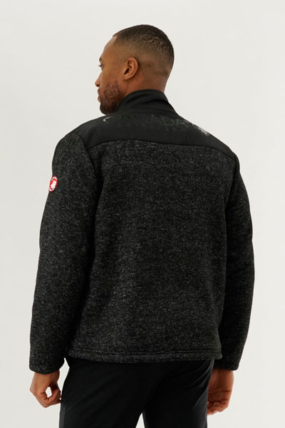 Canada Weather Gear Sherpa Lined Fleece Lightweight Jacket - Black - Mens Lightweight Jackets - Canada Weather Gear