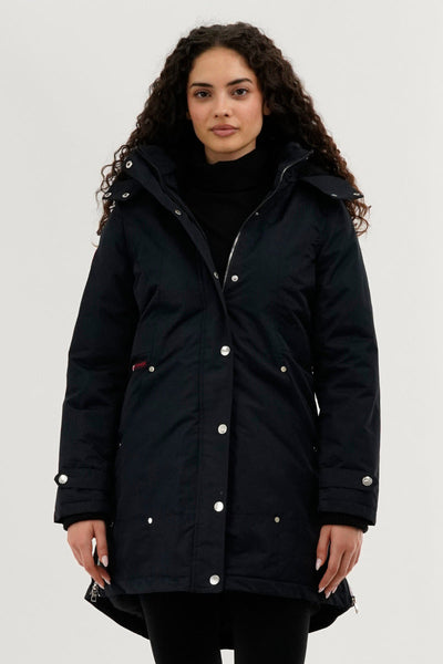 Canada Weather Gear Sherpa Lined Parka Jacket - Navy - Womens Parka Jackets - Canada Weather Gear