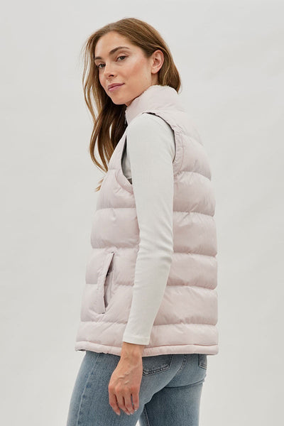 Canada Weather Gear Fleece Lined Collar Puffer Vest - Blush