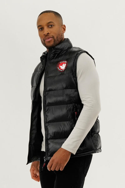 Canada Weather Gear Basic Puffer Vest - Black - Mens Vests - Canada Weather Gear