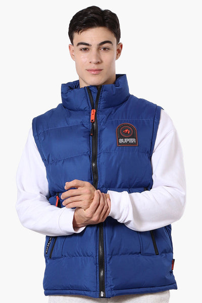 Super Triple Goose Double Pocket Bubble Vest - Blue - Mens Vests - Canada Weather Gear