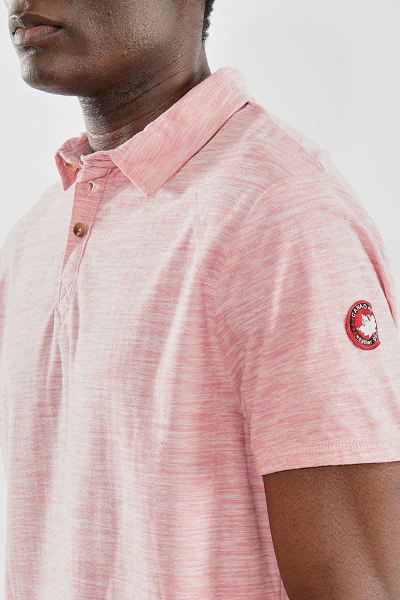 Canada Weather Gear Basic Solid Polo Shirt - Pink - Mens Polo Shirts - Canada Weather Gear