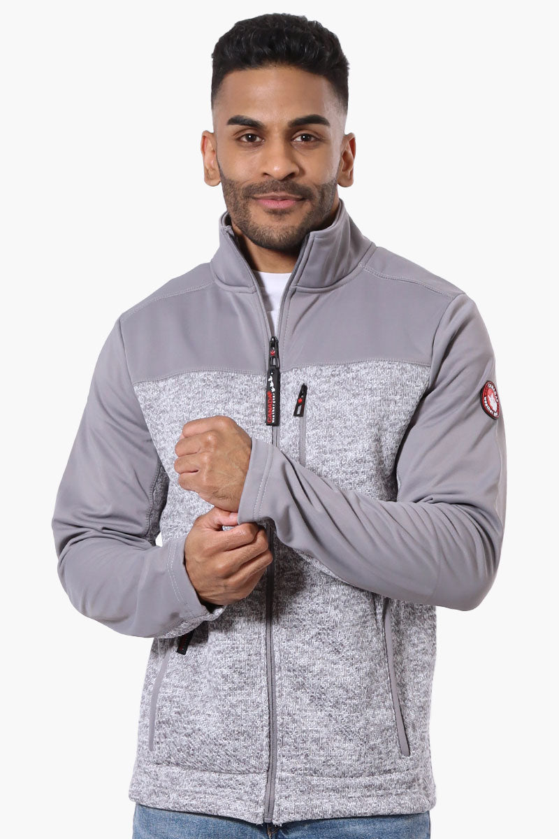 Canada Weather Gear Zip Up Fleece Lightweight Jacket - Grey - Mens Lightweight Jackets - Canada Weather Gear