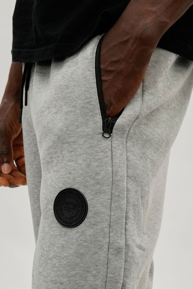 Super Triple Goose Basic Zipper Pocket Joggers - Grey