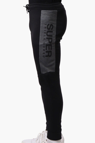 Super Triple Goose Mesh Insert Joggers - Black