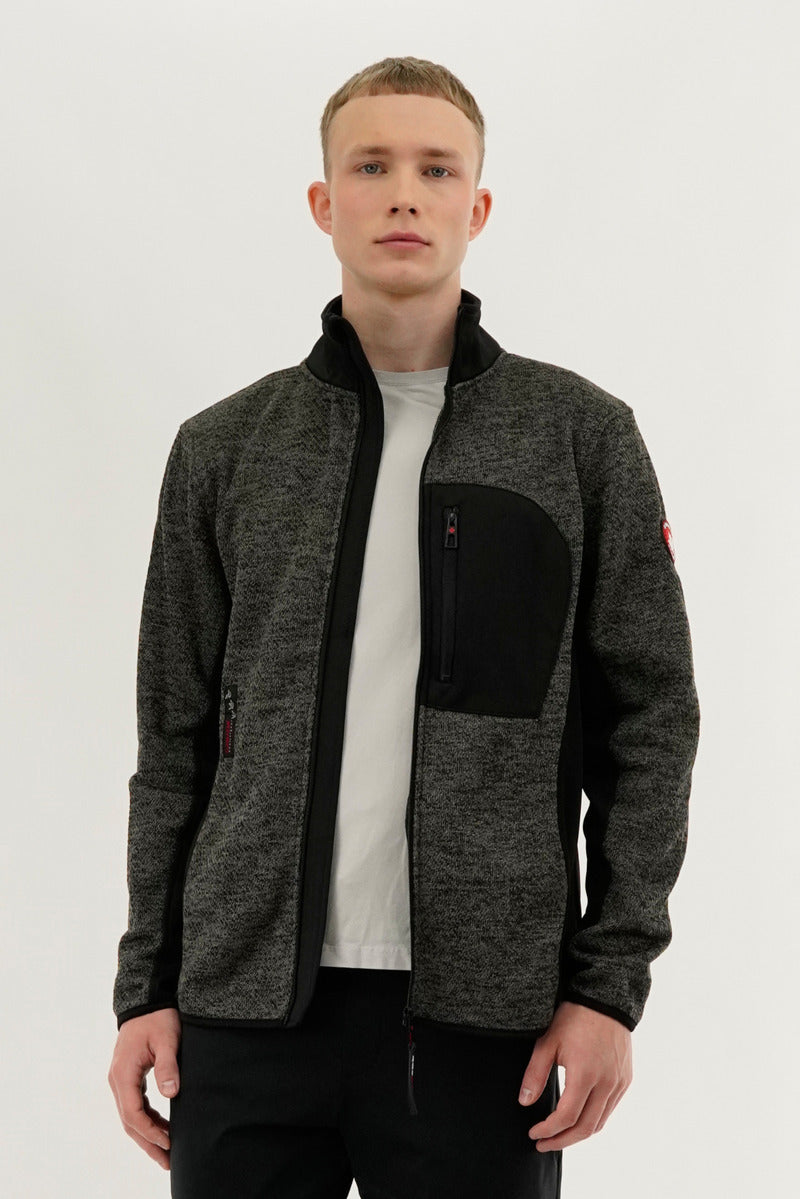 Canada Weather Gear Fleece Lightweight Jacket - Black - Mens Lightweight Jackets - Canada Weather Gear