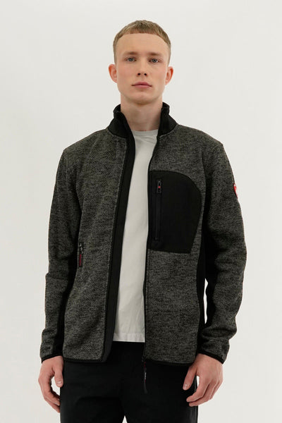 Canada Weather Gear Fleece Lightweight Jacket - Black - Mens Lightweight Jackets - Canada Weather Gear