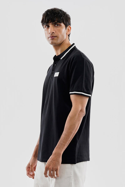 Essentials Super Triple Goose Basic Stripe Polo Shirt - Black - Mens Polo Shirts - Canada Weather Gear