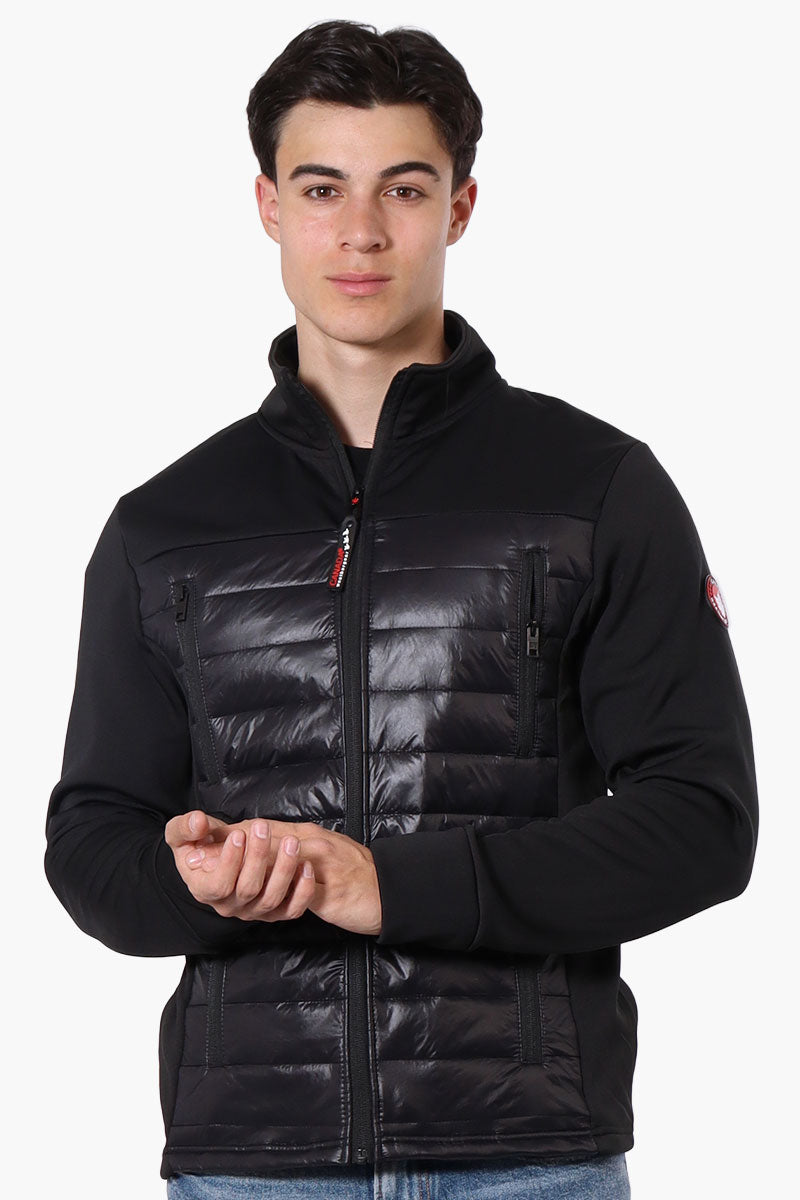 Canada Weather Gear Quilted Fleece Puffer Lightweight Jacket - Black - Mens Lightweight Jackets - Canada Weather Gear