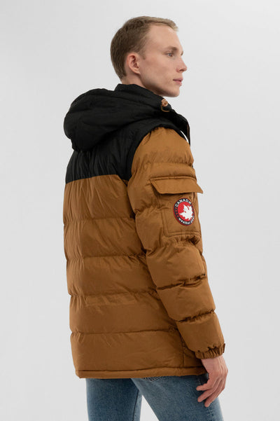 Canada Weather Gear Removable Sleeve Bomber Jacket - Camel