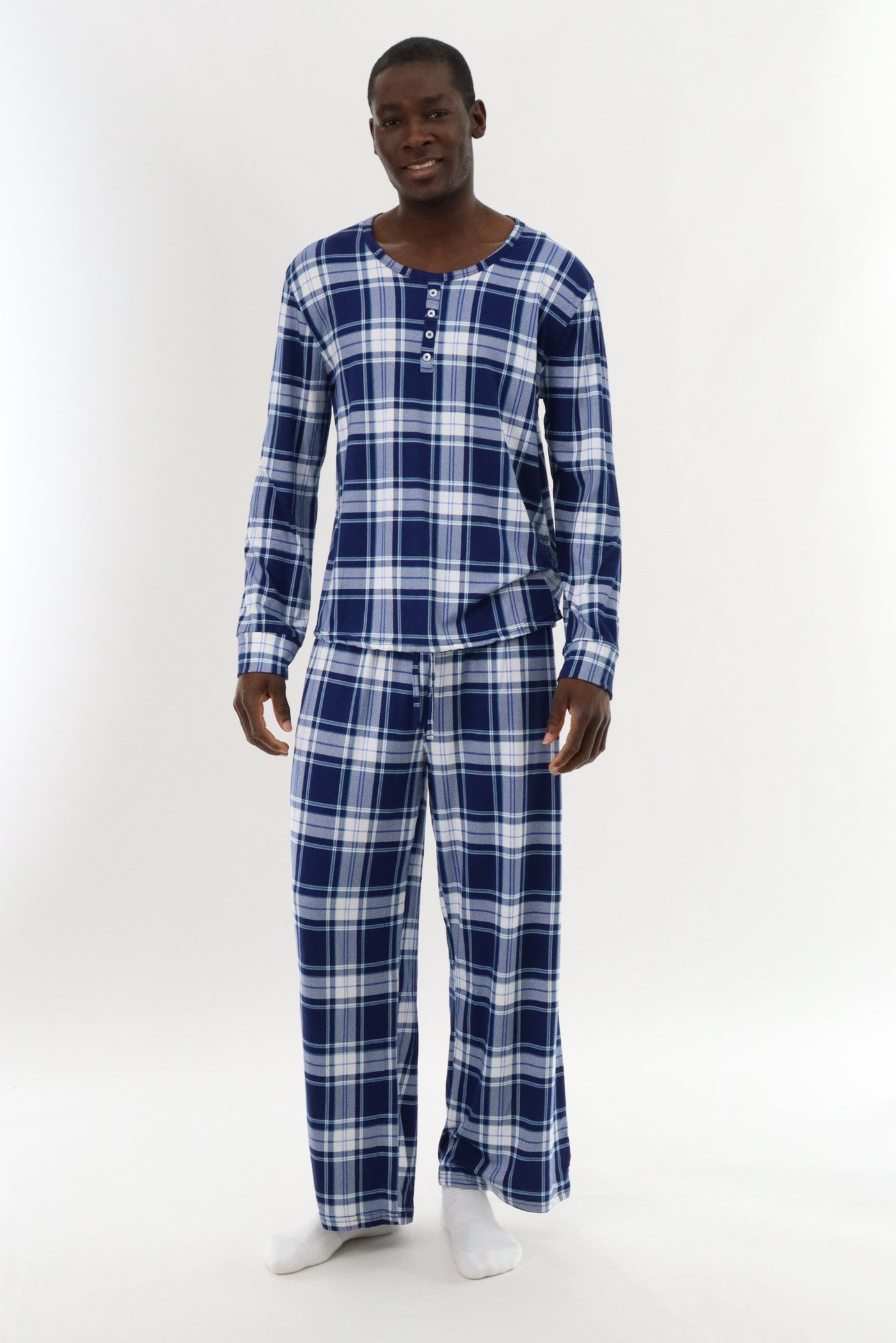 Canada Weather Gear Long Printed Pajama Pants - Blue - Mens Pajamas - Canada Weather Gear