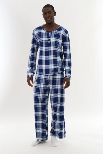 Canada Weather Gear Long Printed Pajama Pants - Blue - Mens Pajamas - Canada Weather Gear