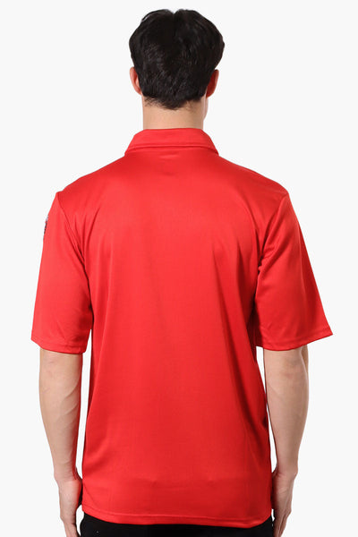 Canada Weather Gear Mesh Short Sleeve Polo Shirt - Red - Mens Polo Shirts - Canada Weather Gear