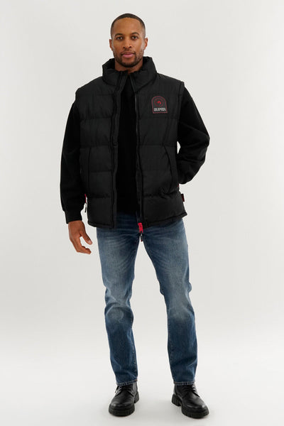 Super Triple Goose Double Pocket Bubble Vest - Black - Mens Vests - Canada Weather Gear