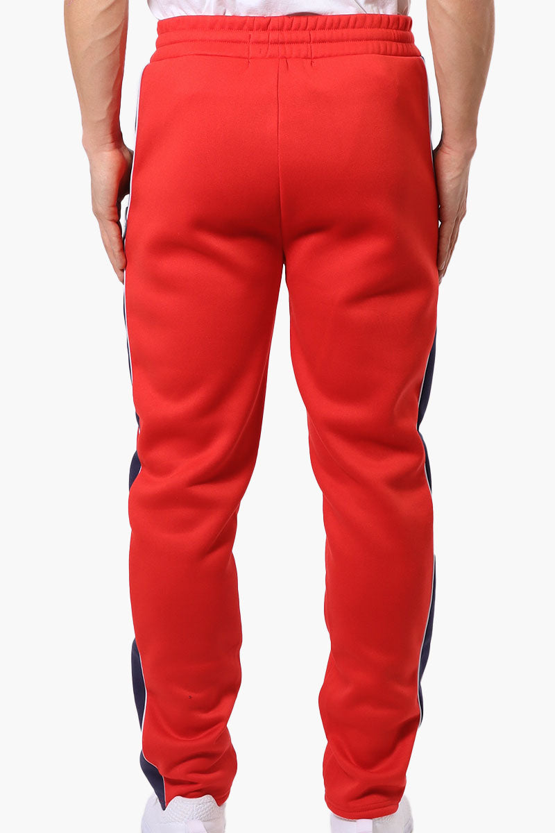 Essentials Super Triple Goose Side Stripe Tie Waist Sweatpants - Red - Mens Joggers & Sweatpants - Canada Weather Gear