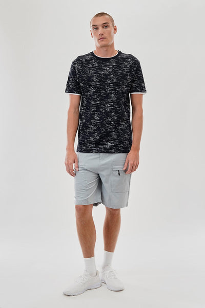 Canada Weather Gear Vintage Patterned Crewneck Tee - Navy - Mens Tees & Tank Tops - Canada Weather Gear