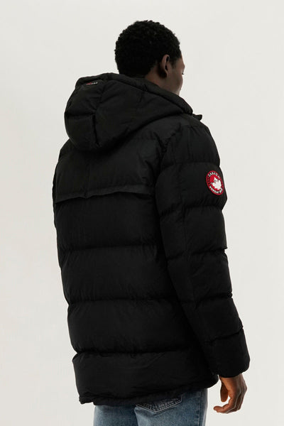 Canada Weather Gear Colour Block Puffer Bomber Jacket - Black - Mens Bomber Jackets - Canada Weather Gear