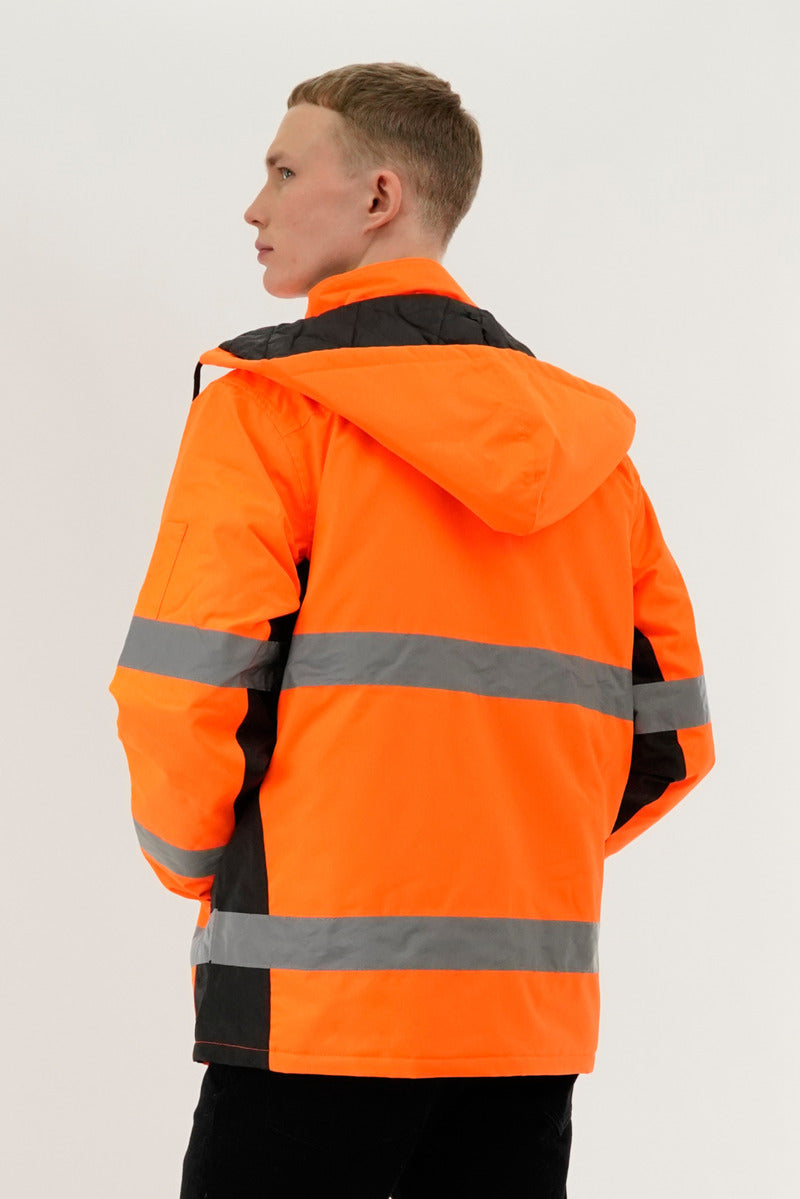 Canada Work Gear Hi-Vis Reflective Parka Jacket - Orange