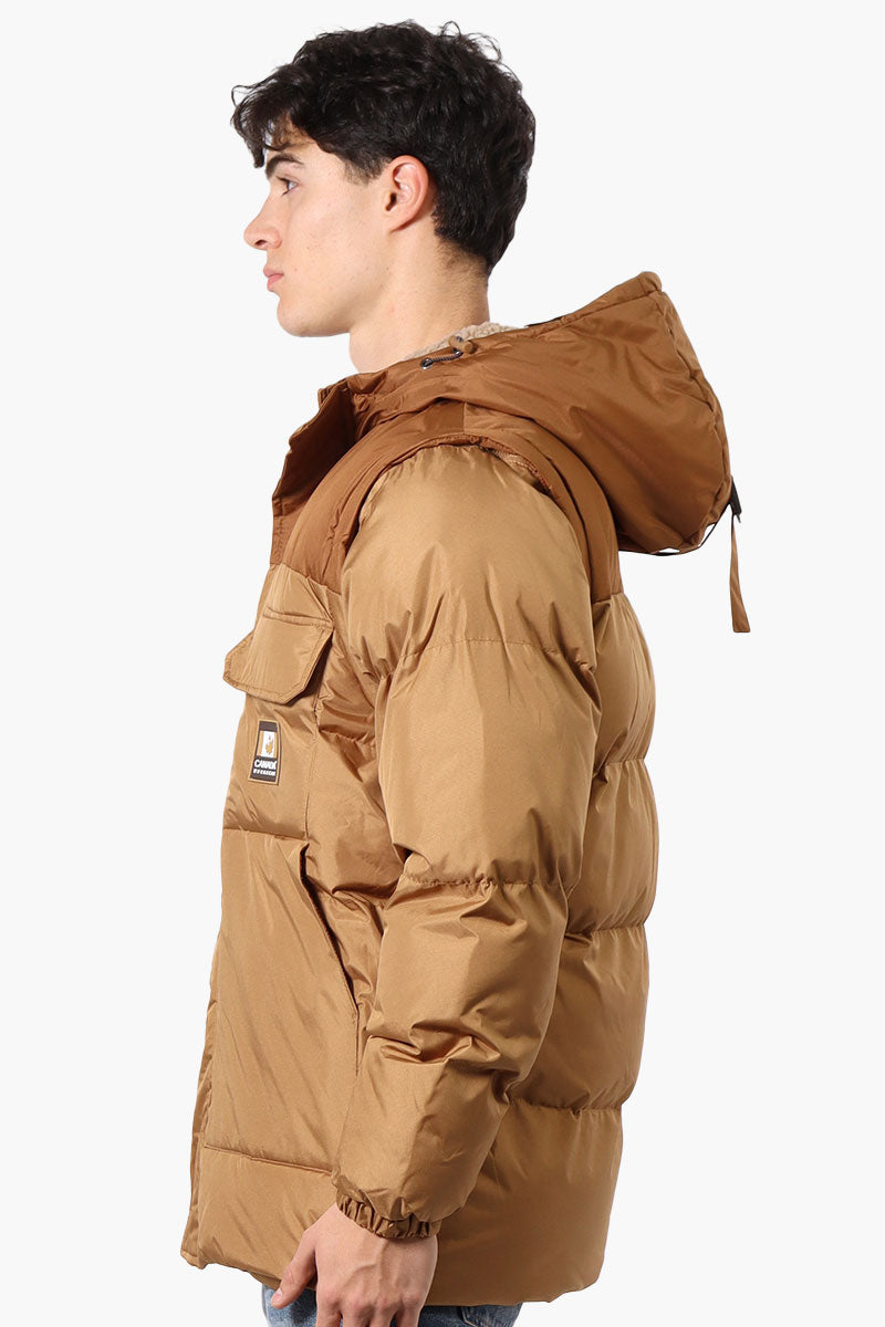 Canada Work Gear Zip Off Sleeve Parka Jacket - Brown