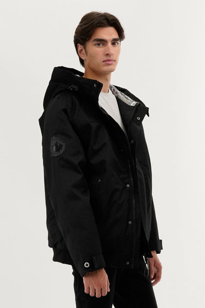 Canada Weather Gear Backpack Strap Bomber Jacket - Black - Mens Bomber Jackets - Canada Weather Gear