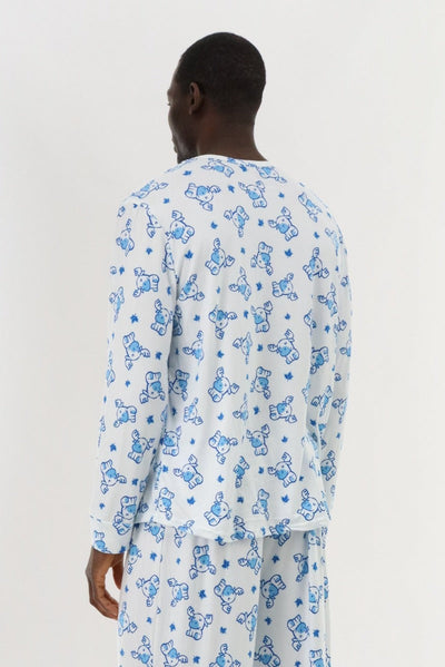 Canada Weather Gear Long Sleeve Holiday Pajama Top - White - Mens Pajamas - Canada Weather Gear