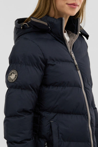 Canada Weather Gear Chevron Bubble Bomber Jacket - Navy - Womens Bomber Jackets - Canada Weather Gear