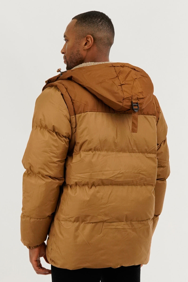 Canada Work Gear Removable Sleeve Parka Jacket - Camel - Mens Parka Jackets - Canada Weather Gear